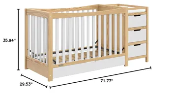 4-in-1 Remi All-in-One Convertible Crib w/ 3 Storage Drawers & Changer (Various Colors)