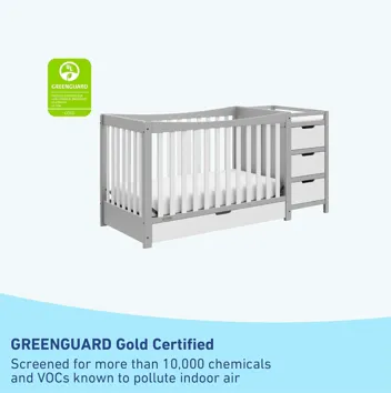 4-in-1 Remi All-in-One Convertible Crib w/ 3 Storage Drawers & Changer (Various Colors)