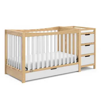 4-in-1 Remi All-in-One Convertible Crib w/ 3 Storage Drawers & Changer (Various Colors)