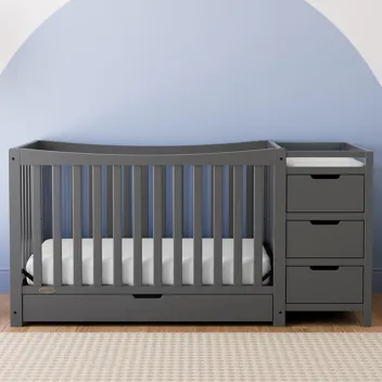 4-in-1 Remi All-in-One Convertible Crib w/ 3 Storage Drawers & Changer (Various Colors)