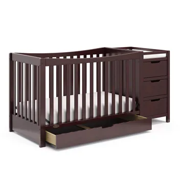 4-in-1 Remi All-in-One Convertible Crib w/ 3 Storage Drawers & Changer (Various Colors)