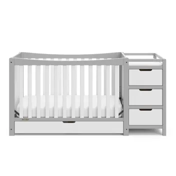 4-in-1 Remi All-in-One Convertible Crib w/ 3 Storage Drawers & Changer (Various Colors)