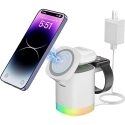 Beeih 3-in-1 Magnetic Wireless Charging Station w/ 18W QC 3.0 Adapter (for iPhone 12 and up)