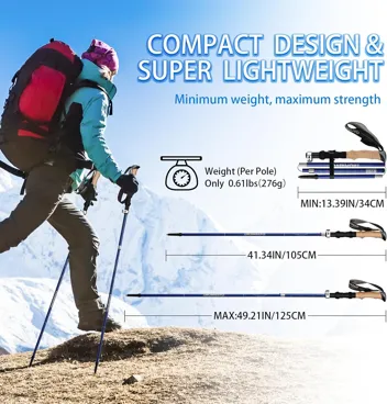 Overmont Collapsible Trekking Poles