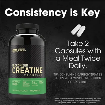 Micronized Creatine Monohydrate Capsules (300-Capsules)