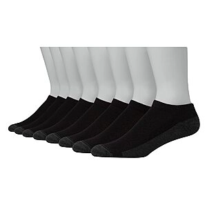 8-Pair Max Cushioned Low Cut Socks (Black)