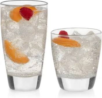 Impressions Tumbler and Rocks Glass Set (16-Piece)