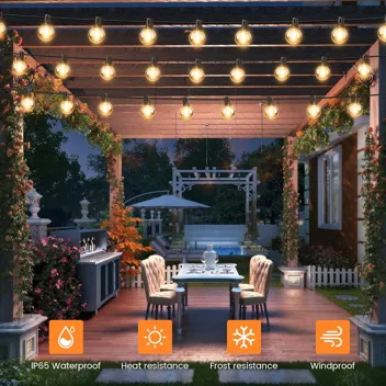 Ohlux 55' 2200k 28W LED Outdoor Dimmable String Lights