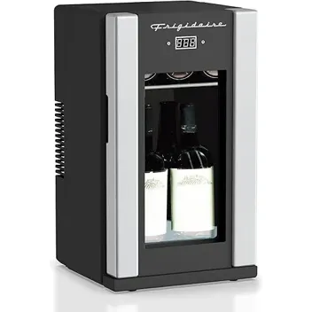 18-Can or 4-Wine Bottle Retro Beverage Fridge (Stainless)