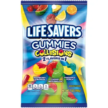 Life Savers 7oz Gummies Collisions Assorted Flavors Candy