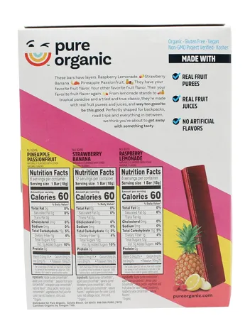 Pure Organic Layered Fruit Bars Variety Pack (28-Count)