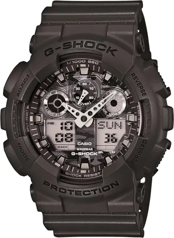 GA-100 XL Series G-Shock Quartz 200M WR Shock Resistant Watch