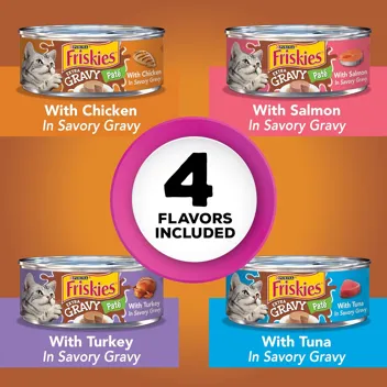 Friskies 5.5oz Gravy Wet Cat Food, Poultry Shreds
