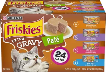 Friskies 5.5oz Gravy Wet Cat Food, Poultry Shreds