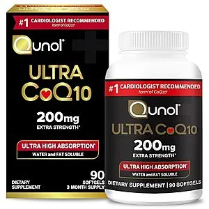 [S&S]: 90-Count Qunol CoQ10 200mg Softgels