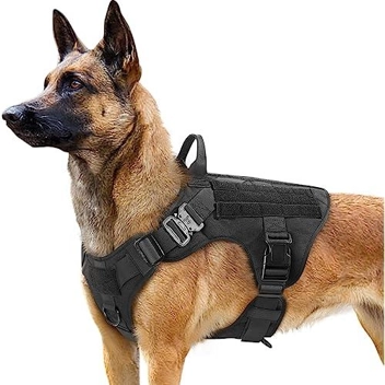 rabbitgoo Large No-Pull Adjustable Tactical Dog Harness