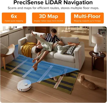 Qrevo Plus 7000Pa Obstacle Avoiding Robot Vacuum & Edge Mop with Self-Empty & Auto Mop Washing Station