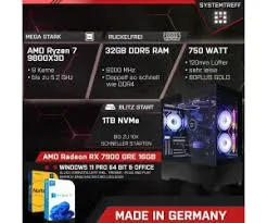 CyberPowerPC Gamer Supreme Gaming Desktop AMD Ryzen 7-7700 Radeon RX 7900 GRE 16GB - 32GB DDR5 2TB NVMe SSD Black