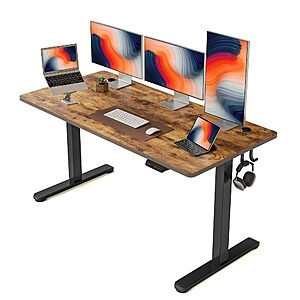 63" FEZIBO Electric Standing Desk w/ Splice Board