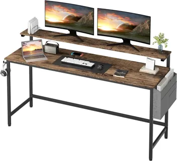 Shintenchi Computer Desk w/ Monitor Stand (47.2”L*19.7”W*29.5”H)