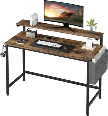 Shintenchi Computer Desk w/ Monitor Stand (47.2”L*19.7”W*29.5”H)