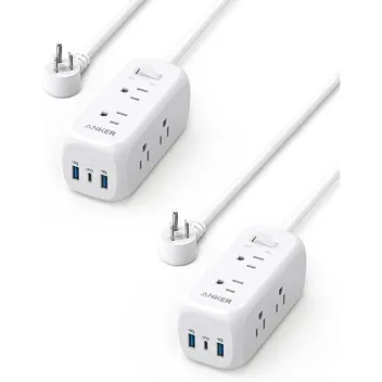 6-Outlet Power Strip Surge Protector w/ 2 USB ports and 1 USB-C