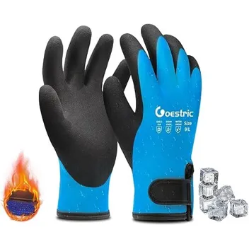 Goestric Waterproof Winter Work Gloves with Latex Grip