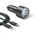 167.5W Max 3-Port USB-C Car Charger