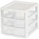 Sterilite Small 3 Drawer Desktop Unit Plastic