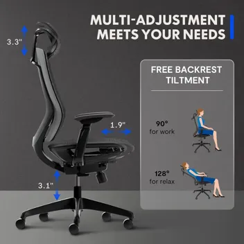 Flexispot OC6 Series Ergonmic Adjustable Office Chair with Headrest