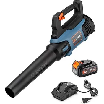 Senix Blax2-M 20V Max Cordless Handheld Leaf Blower (Up to 350CFM) w/ 4Ah Battery, 2A Charger