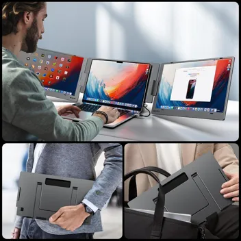 Kyy Dual 15.6" 1080p IPS USB-C Monitor Aluminum Body Laptop Screen Extender