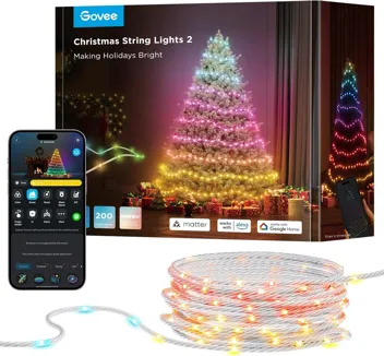 Christmas Tree Lights 2 Smart Function (66ft, 200-LEDs)