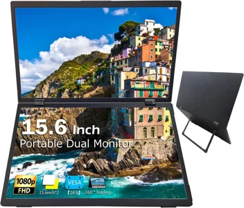 Cnbanan 15.6" 1080p IPS Dual Foldable USB-C Monitor