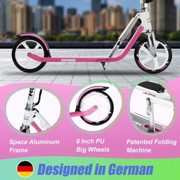 HUDORA Scooter for Kids Ages 6-12