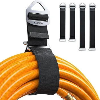 One Hand Operation Adjustable Cable Strap (2x 14", 2x 18") with Aluminum Buckles