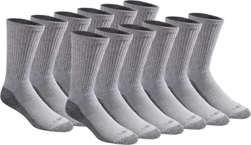 Dri-tech Moisture Control Crew Socks, Black (6 Pairs), or less