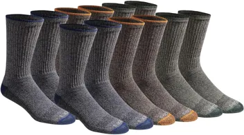 Dri-tech Moisture Control Crew Socks, Black (6 Pairs), or less