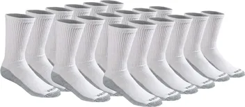 Dri-tech Moisture Control Crew Socks, Black (6 Pairs), or less