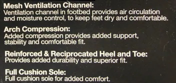 Dri-tech Moisture Control Crew Socks, Black (6 Pairs), or less