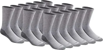 Dri-tech Moisture Control Crew Socks, Black (6 Pairs), or less