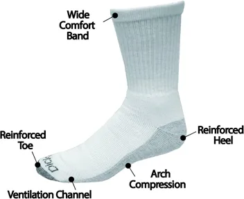 Dri-tech Moisture Control Crew Socks, Black (6 Pairs), or less