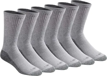 Dri-tech Moisture Control Crew Socks, Black (6 Pairs), or less