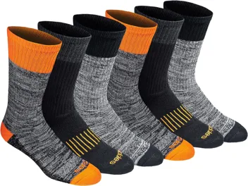 Dri-tech Moisture Control Crew Socks, Black (6 Pairs), or less