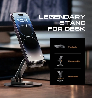 LISEN Rotatable & Height Adjustable Phone Tablet Stand