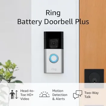 Ring Battery Doorbell Plus | Head-to-Toe HD+ Video, motion detection & alerts