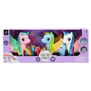 28-Piece Mark Unicorn Set w/ Glow In the Dark Wings Plus Members