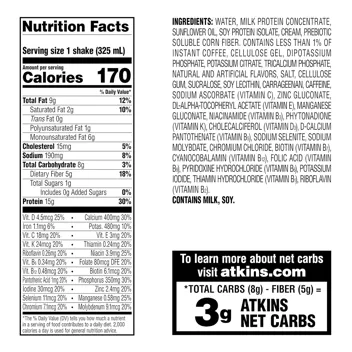 11oz Iced Coffee Vanilla Latte Protein Shake (12-Count)