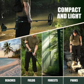 Gbnryg 12" IP68 Coil 5-Mode Metal Detector with Backlit Display