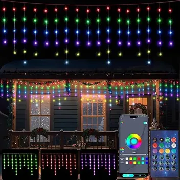 Maoyue 33.7ft 420-LED 80 Drop Smart Color Changing Icicle Lights